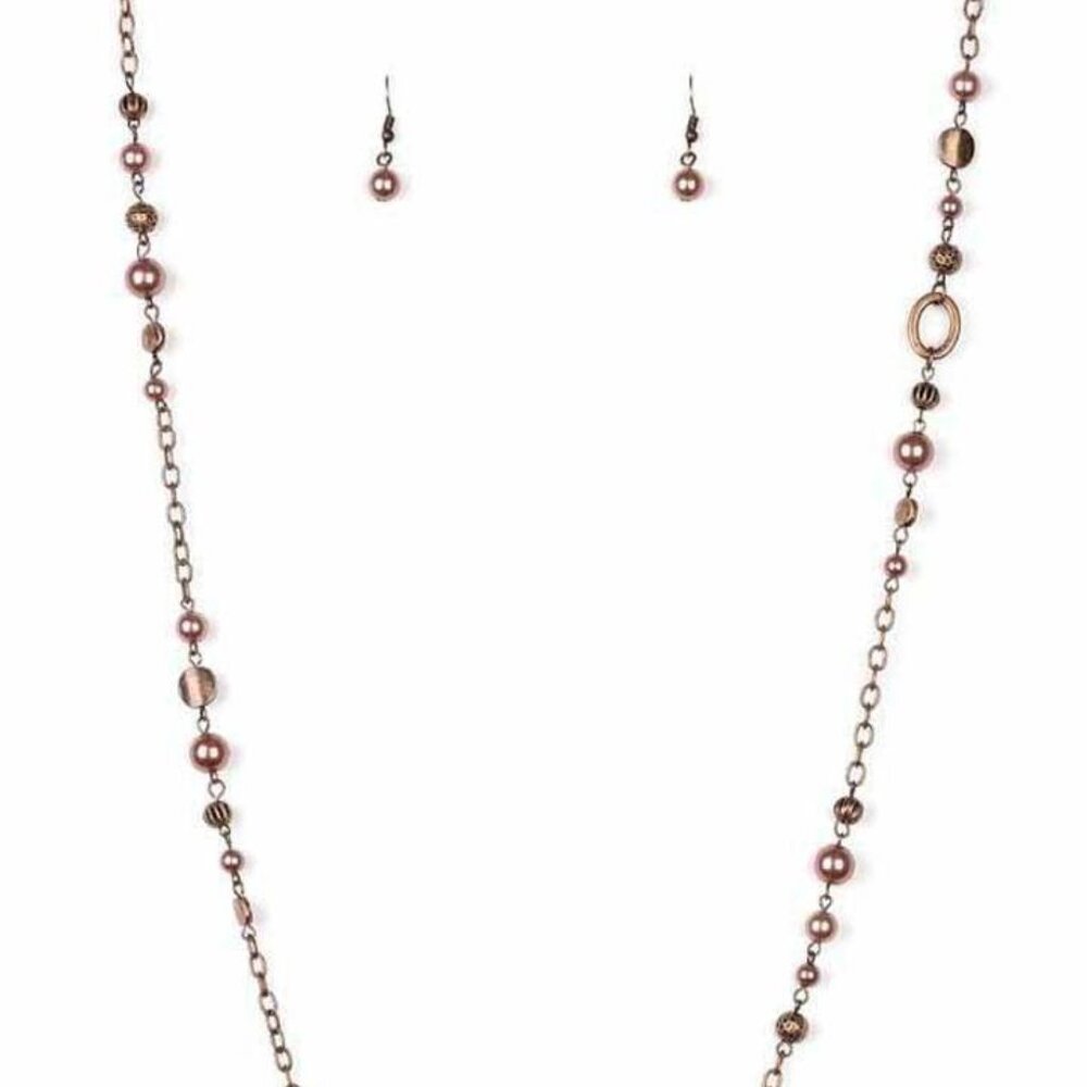 Paparazzi Make An Appearance Copper Necklace & Earring Set